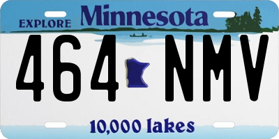 MN license plate 464NMV
