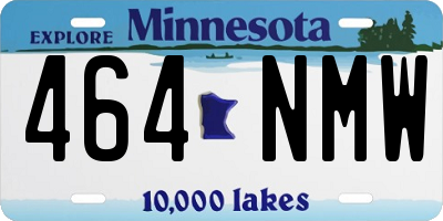 MN license plate 464NMW