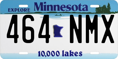 MN license plate 464NMX