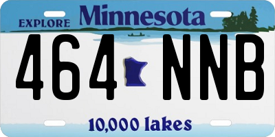 MN license plate 464NNB
