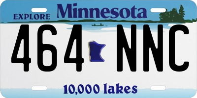 MN license plate 464NNC