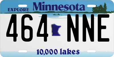 MN license plate 464NNE