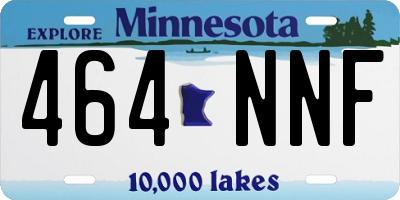 MN license plate 464NNF