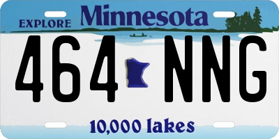 MN license plate 464NNG
