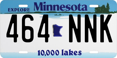 MN license plate 464NNK