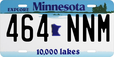 MN license plate 464NNM