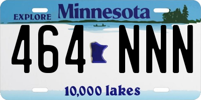 MN license plate 464NNN