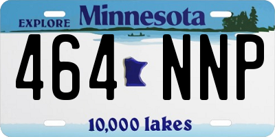 MN license plate 464NNP