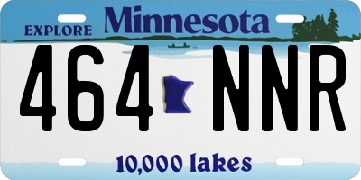 MN license plate 464NNR