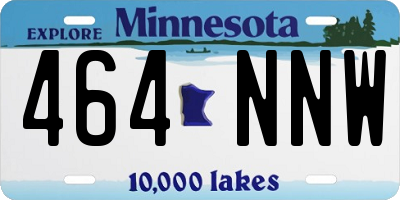 MN license plate 464NNW
