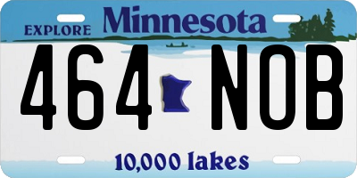 MN license plate 464NOB
