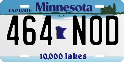 MN license plate 464NOD