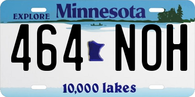 MN license plate 464NOH