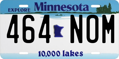 MN license plate 464NOM