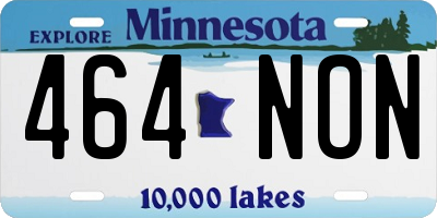 MN license plate 464NON