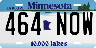 MN license plate 464NOW