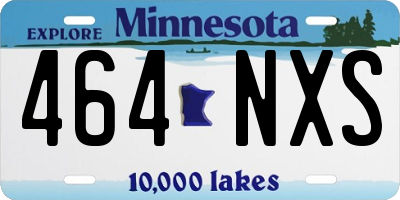 MN license plate 464NXS