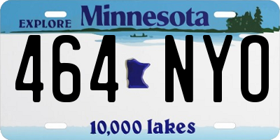 MN license plate 464NYO