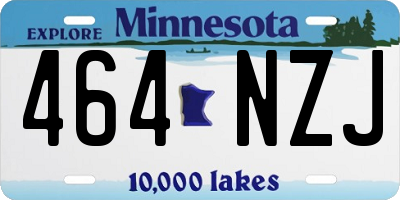 MN license plate 464NZJ