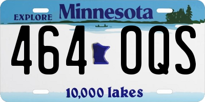 MN license plate 464OQS
