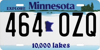 MN license plate 464OZQ