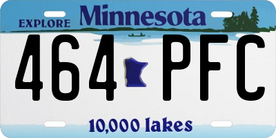 MN license plate 464PFC