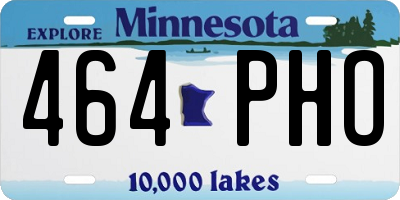 MN license plate 464PHO