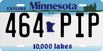 MN license plate 464PIP