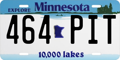 MN license plate 464PIT