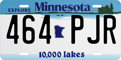 MN license plate 464PJR