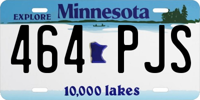 MN license plate 464PJS