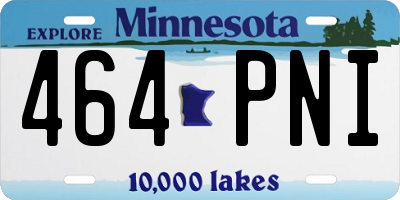 MN license plate 464PNI