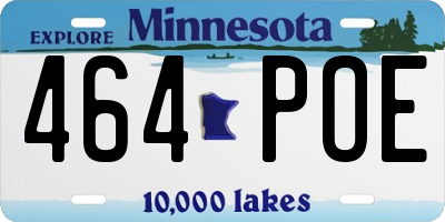 MN license plate 464POE
