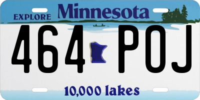 MN license plate 464POJ