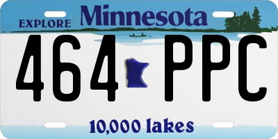 MN license plate 464PPC