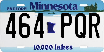 MN license plate 464PQR