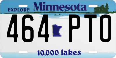 MN license plate 464PTO