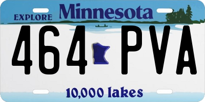 MN license plate 464PVA