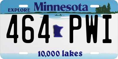 MN license plate 464PWI