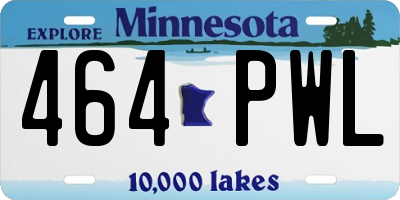 MN license plate 464PWL