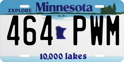 MN license plate 464PWM
