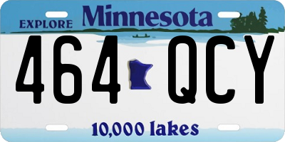 MN license plate 464QCY