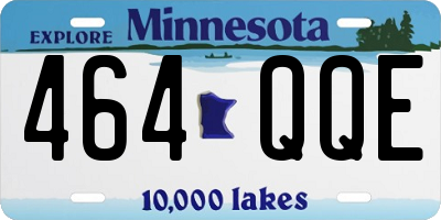 MN license plate 464QQE
