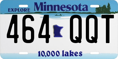 MN license plate 464QQT