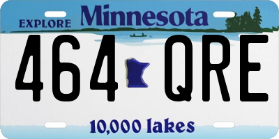 MN license plate 464QRE