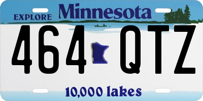MN license plate 464QTZ