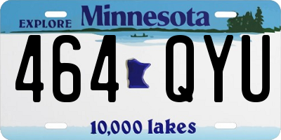 MN license plate 464QYU