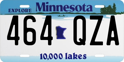 MN license plate 464QZA