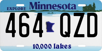 MN license plate 464QZD