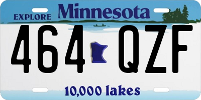 MN license plate 464QZF